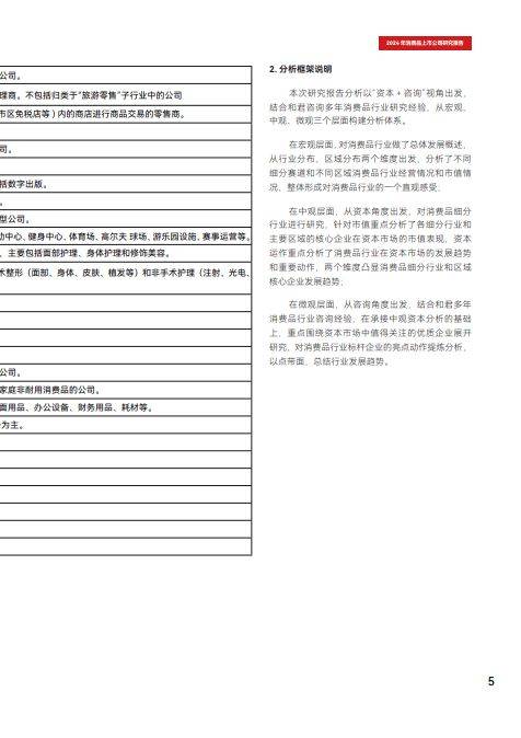 消费品上市公司研究报告